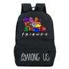 Игровые товары Among Us Мультяшный принт Школьная сумка + Сумка через плечо + Наплечная сумка Комбинация