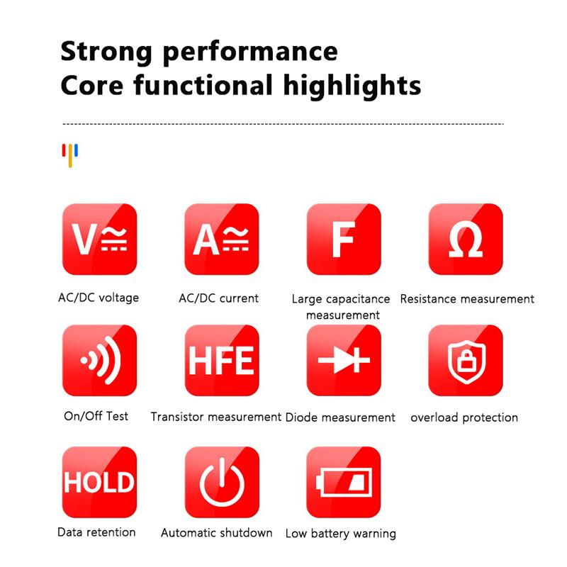 Dm9205A Высокоточный цифровой мультиметр AC/DC тестер транзисторов Электрический измеритель Ncv Профессиональный аналоговый мультиметр