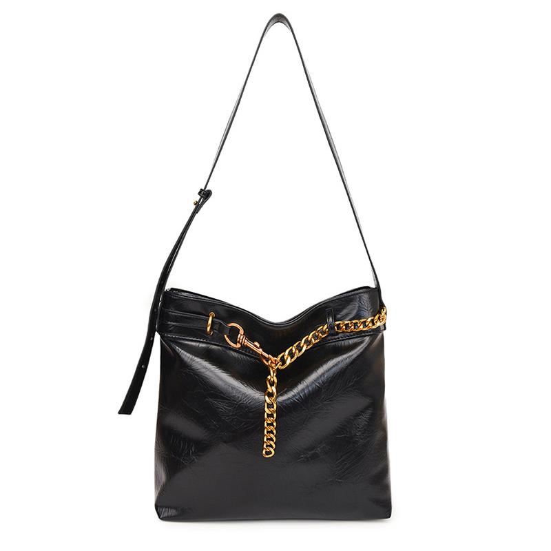 Винтажная женская сумка большой емкости студенческая сумка на цепочке повседневная сумка-мессенджер с подвеской новая