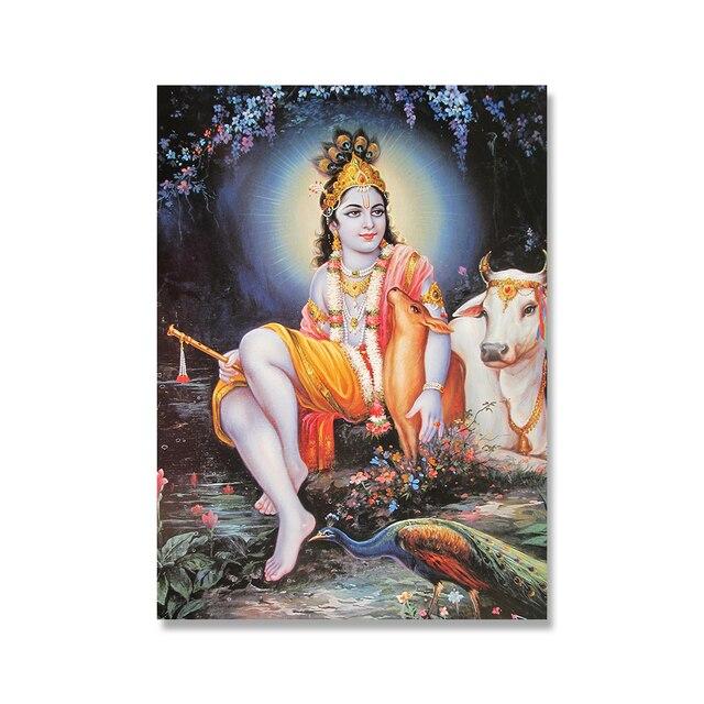Плакат «Шива Парвати» Индийское религиозное искусство Картина на холсте Вишну, напечатанная на стене, декор для гостиной, картина в раме