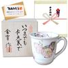 Umbrella Life Celebration Lucky Gift for Good Arita Ware Six Flower Kasaju Noshi and Message Card Wooden Box Present, Health, Mug, Gourds, Red,