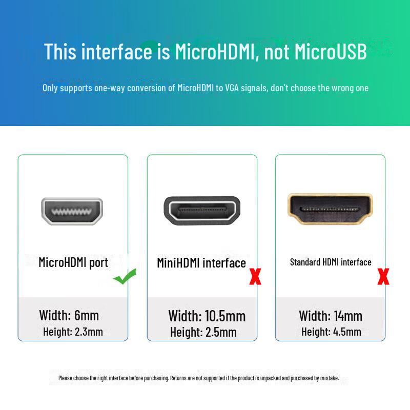 Конвертер Biaz Micro HDMI в VGA с аудиоадаптером