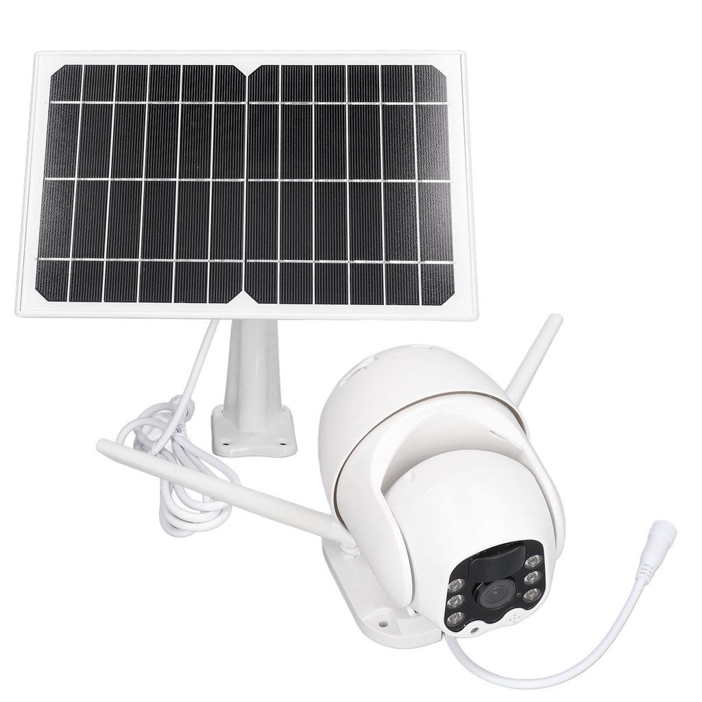 Solar Security Camera PTZ 355 Degrees Panoramic 1080P Home Surveillance System with 2 Way Audio PIR