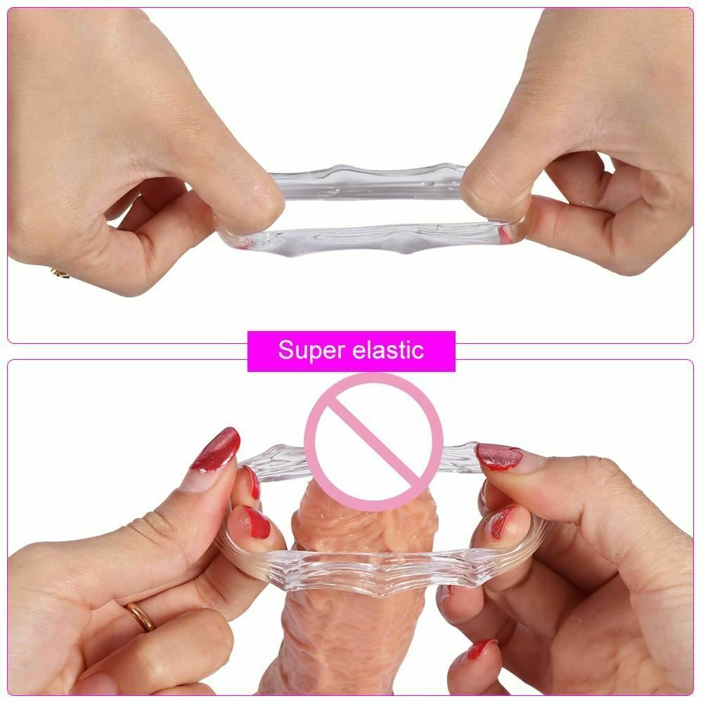 3Pcs Set Clear  Rings With Box Silicone Stretchy   Rings
