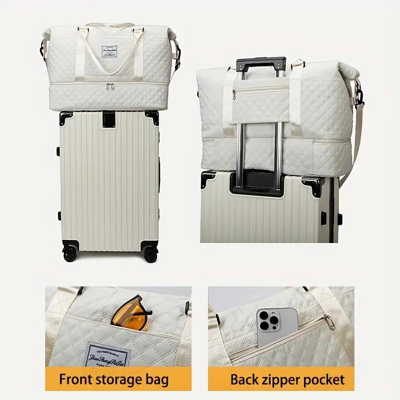 Women Bags Large Capacity Travel Bags Waterproof Tote Handbag Travel Duffle Bags Women Yoga Fitness Bags with Shoe Compartment