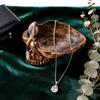 Black Resin Skull Glasses Holder Eyeglasses Stand Desk Ornament Figure Sunglasses Display Home Office Shelf Table Decor Gift