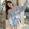 Women's Loose Bow-Tie Pullover Sweatshirt - New for Early Autumn 2024