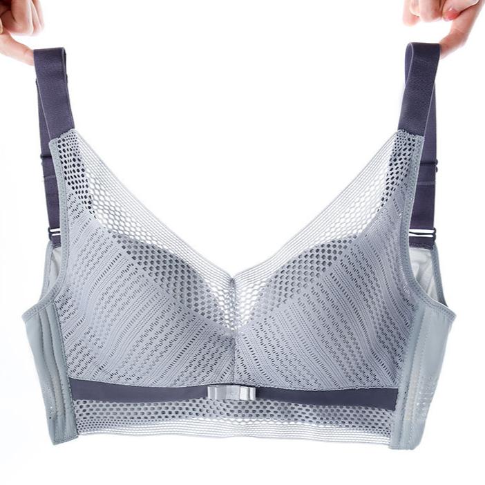 Large-sized Bras for Women Full-cup Bras Adjustable Bras Mesh Breathable Bras Push Up Bra