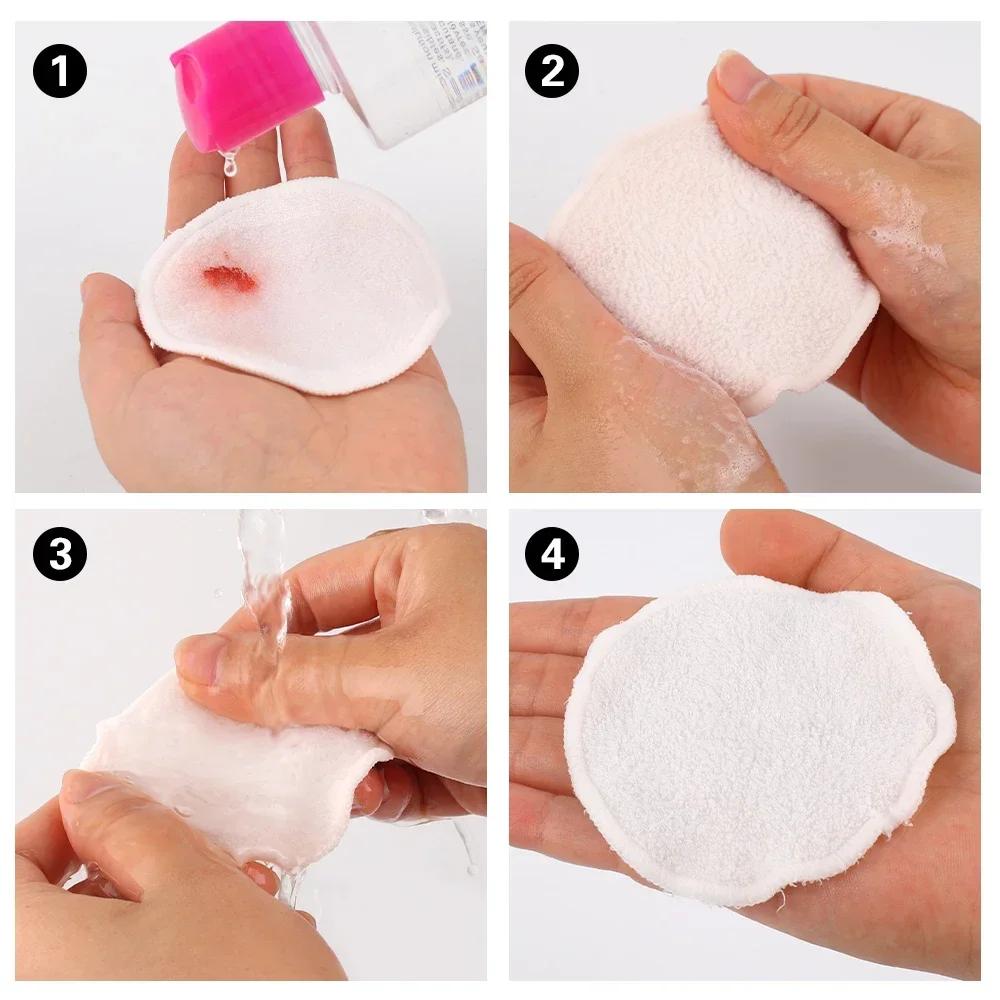 1/3/5/10PCS Bamboo Fiber Makeup Remover Pad Reusable Makeup EraserBamboo Cotton Cloth for Removing Makeup Washable EcoFriendly for All Skin