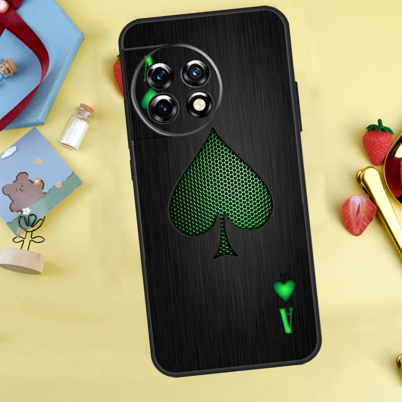 Чехол "Туз пик" для OnePlus 13T 13R 12 12R 15 13 11 10 10T 8T Nord CE 2 3 4 Lite N20 N30 Nord 5