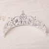 Великолепная сверкающая свадебная тиара со стразами, короны принцессы королевы, выпускной бал, фата со стразами, тиара, ободок, свадебный аксессуар для волос