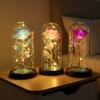 Preserved Rose In Dome with LED Light Artificial Eternal Rose Flower Gifts for Her Mom Women Valentine's Day Mother's Day Christmas Birthday Gift