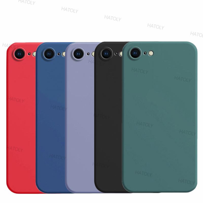 Тонкий чехол из жидкого силикона для iPhone SE 2020, 7, 8 - Ударопрочный и с мягким покрытием