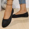 Модные лаконичные черные легкие туфли-балетки женские весенне-осенние мягкие замшевые туфли-балетки женские неглубокие слипоны повседневная обувь женская
