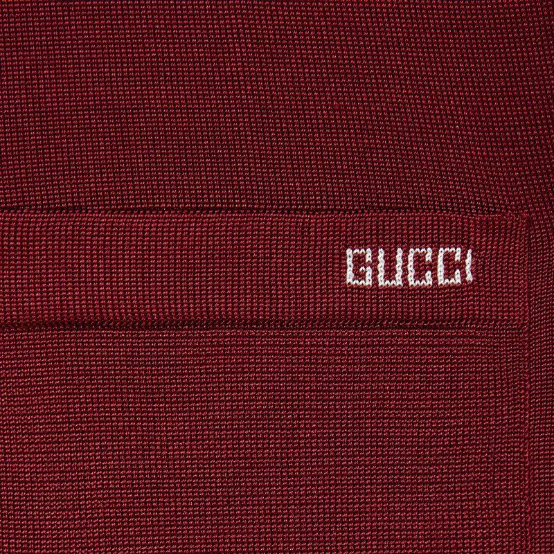 Gucci Тонкий шелковый топ-поло 813423-XKEPD-6187