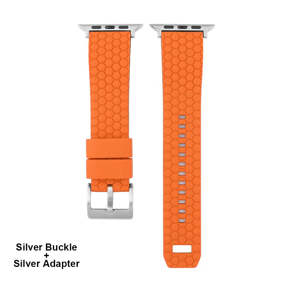 Силиконовый ремешок с сотовой текстурой для Apple Watch Band 45мм 44мм 41мм 40мм 42мм Браслет для iWatch Series 7 6 SE 5 4 3 Ремешок для часов