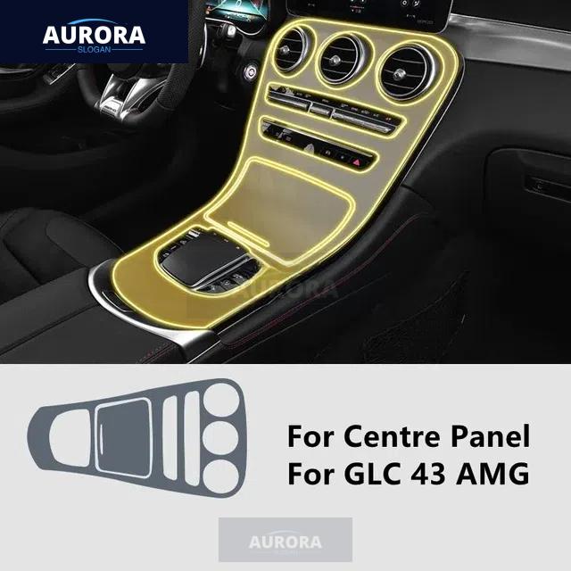 For MERCEDES GLC AMG 20-22 X253 C253 Car Interior Center Console Transparent TPU Protective Film Anti-scratch Repair Film Refit