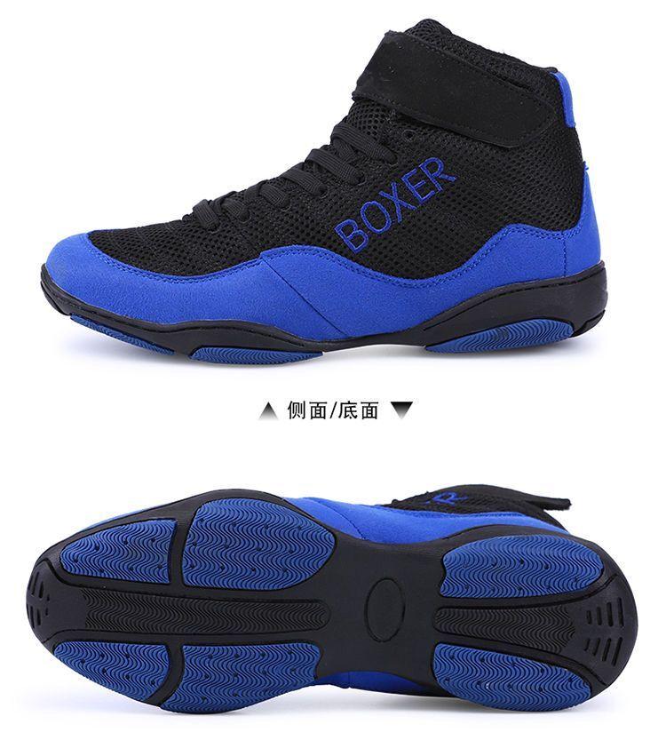 Men Women Boxing Wrestling Shoes Plus Size Outsole Fightingtrainers Combat Sneakers Lace Up Boots Boxing Boots Size 35 -47