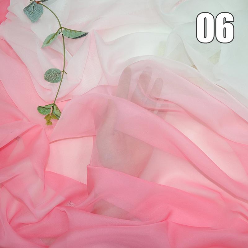 1/2/3M Ткань Шифон с Градиентом Органза Тюль Для DIY Платья Ханьфу Сценического Костюма Свадебной Вечеринки Декор Швейные Поделки