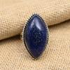 Lapis Lazuli Gemstone Handmade 925 Sterling Silver Ring Jewelry For Christmas