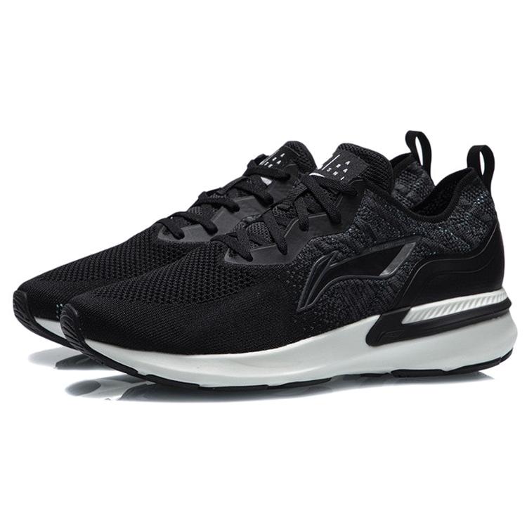 Li Ning Arashi Амортизирующие Низкие Беговые Кроссовки Мужские Черные ARHR131-1