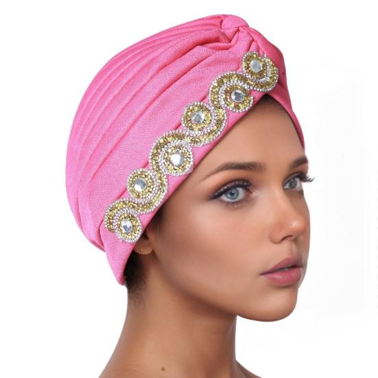 Женский платок на голову Эластичный обхват головы Дизайн с перекручиванием Шапка-тюрбан