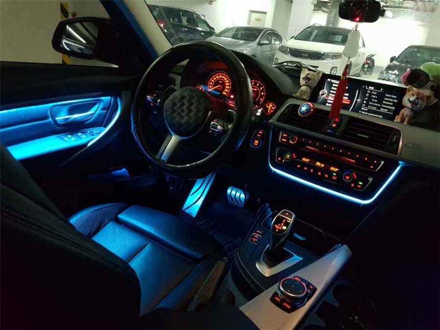 Светодиодная подсветка салона для BMW F30 / F31, декоративные накладки на внутренние панели дверей, лампа атмосферного освещения, улучшение освещения
