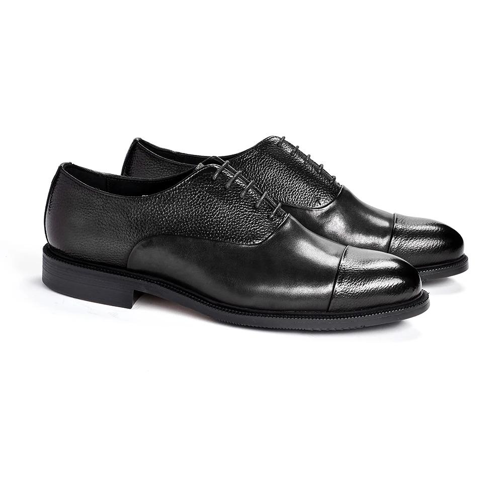 Мужские туфли Оксфорды ручной работы из натуральной коровьей кожи в итальянском стиле, высокое качество, формальная обувь для костюма на свадьбу