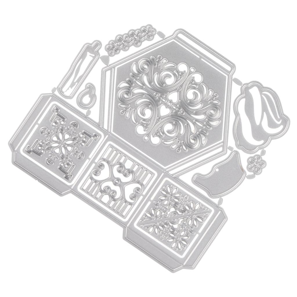 Вырубной штамп металлический шестигранный ящик углеродистая сталь тиснение режущие пластины для бумаги ручной работы чехол Carvin