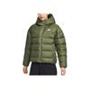Logo Casual Warm Thick Hooded Down Jacket Women Outerwear Olive-Green DQ5904-222