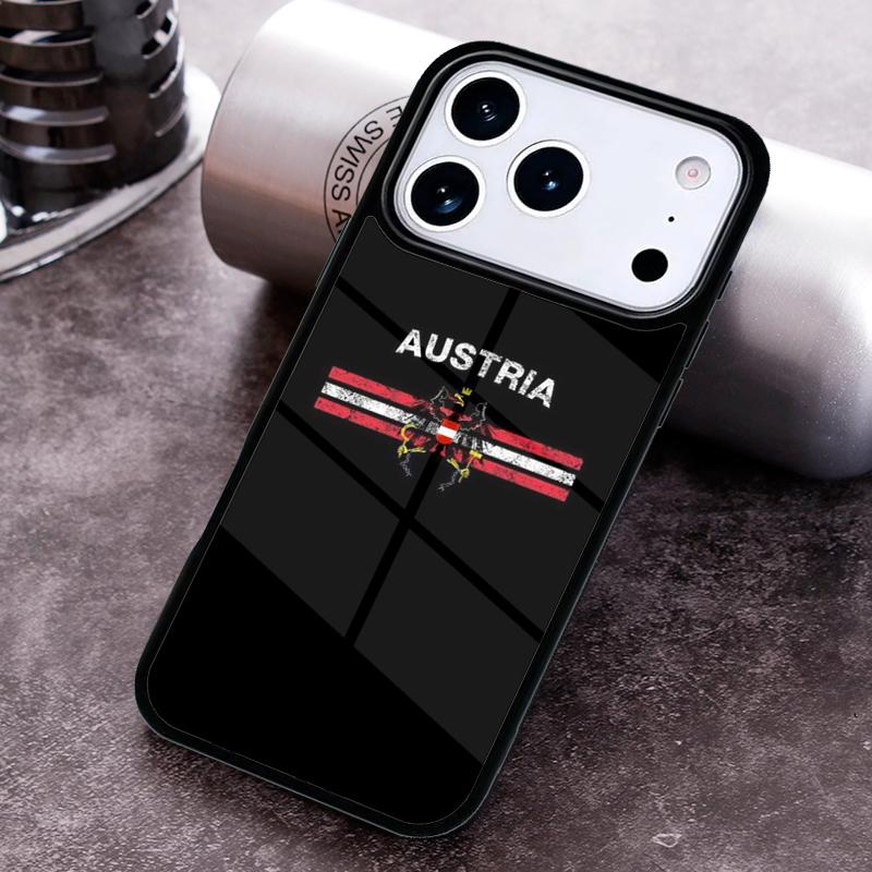 Чехол для телефона с флагом Австрии для iPhone 17 16 15 14 13 12 11 Pro Max Plus 17Air Мягкий силиконовый чехол