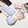 12 шт./набор Мягкий карманный платок Впитывающий пот Портативный карманный Клетчатый квадратный платок Стираемый Полосатый узор