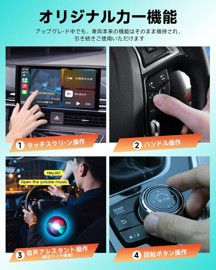 Беспроводной адаптер HEYINCAR+ с двухсторонней головкой, беспроводной адаптер CarPlay/Android Auto, беспроводной CarPlay &