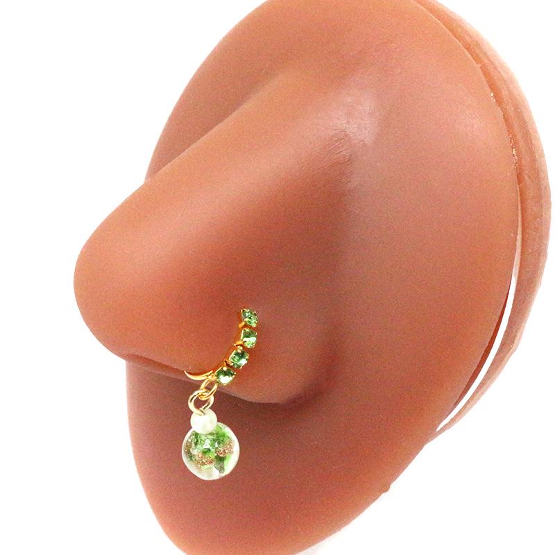 Gaby Cat Head Nose Stud with Butterfly, Five-Star, and Crown Designs - Piercing Jewelry