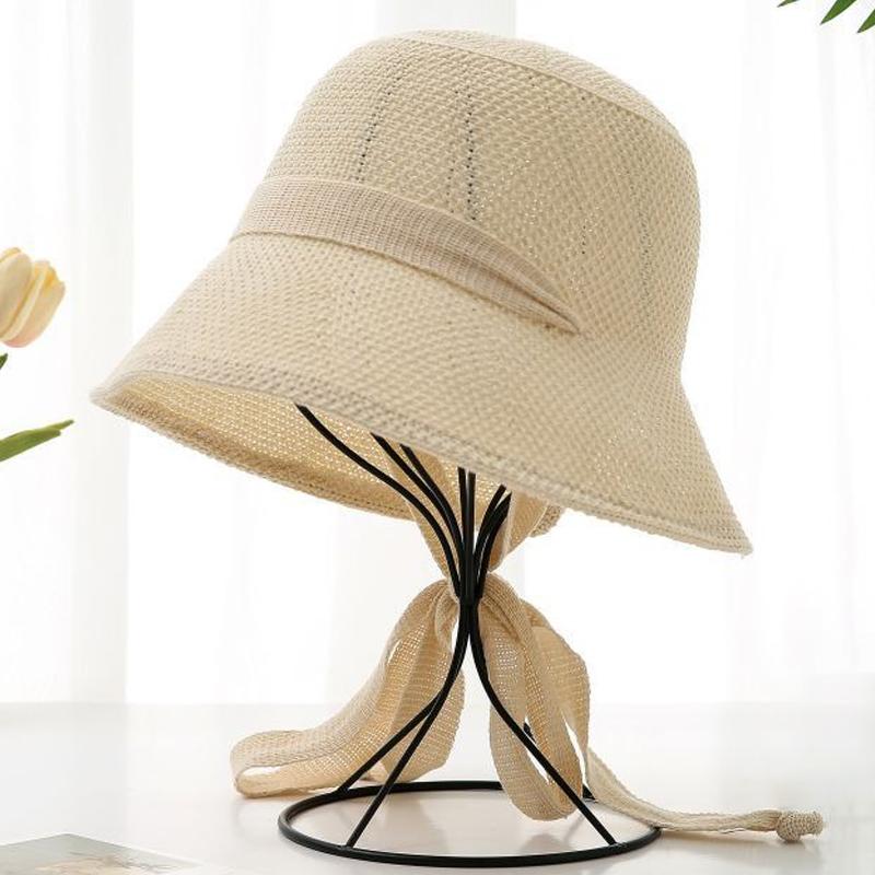 Summer Bucket Hat for Women Wide Brim Bucket Hat Breathable Hollow Out Basin Hat UV Sun Protection Hats Summer Travel Vacation Panana Beach Cap