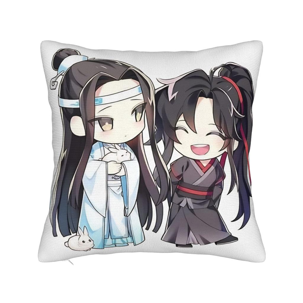 Pillow Cover The Founder of Diabolism Mo Dao Zu Shi Cartoon  Kawaii Pillow Case For Living Room Chair Pillowcases