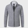 Men's Trendy Knitted Stand-Up Collar Sweater Cardigan - Autumn/Winter Warmth