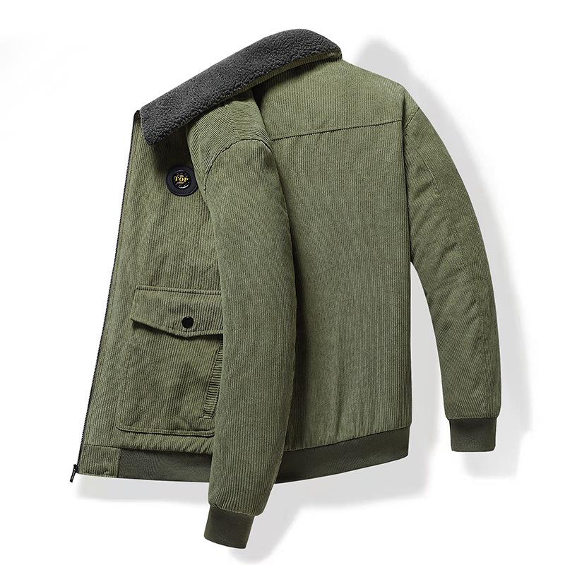 Новые мужские осенние и зимние пальто с вельветовой хлопковой подкладкой, молодежные зимние топы, флисовые утепленные термокуртки, куртки с хлопковой подкладкой