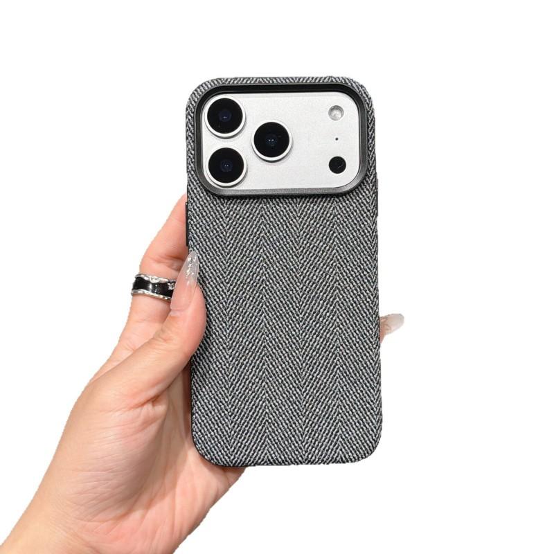 IPhone 18 Pro Max Magnetic Woven Texture Phone Case 17 Full Body Shockproof Cover