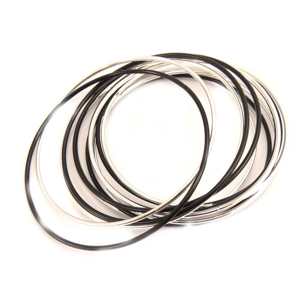 Les Trésors De Lily [L5250] - 2 Black and White 'Choreography' Bracelets