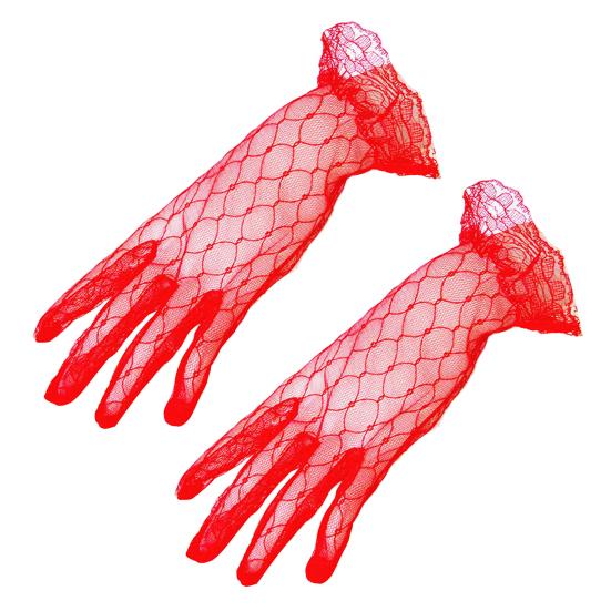 1 пара винтажных однотонных тюлевых перчаток с рюшами и манжетами, кружевные летние перчатки для невесты для клуба