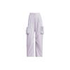 Dance Woven Tracksuit Bottoms Solid Color 3D Pocket Loose Straight Leg Woven Sports Pants Women Bottoms Silver JI9789