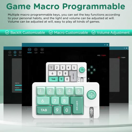 Механическая клавиатура для одной руки, игровая клавиатура с 12 клавишами и RGB-подсветкой, программируемая, с возможностью горячей замены, малая клавиатура