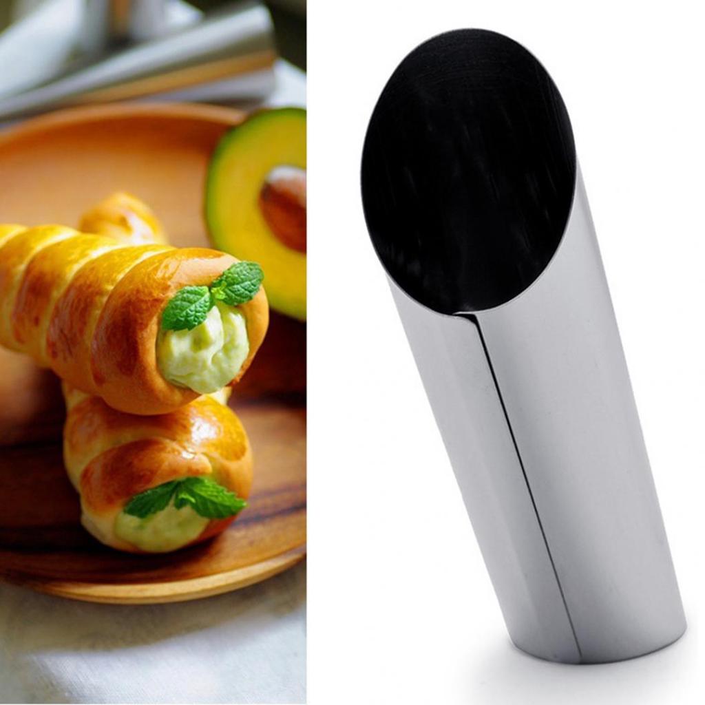 3Pcs Stainless Steel Cannoli Form Tube Horn Mold Non-stick Cream DIY Baking Tool