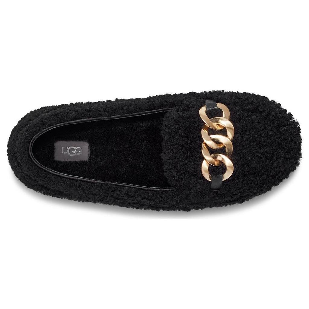 UGG Туфли-лодочки из овчины, удобные, универсальные, повседневные, женские, черные 1153515-BLK