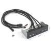 Передняя панель USB 3.0 для ПК, концентратор USB 3.1 Type C + 2x USB3.0 + 2x USB2.0 + HD Audio 3.5мм + Наушники MIC для отсека 5.25" и CD-ROM привода