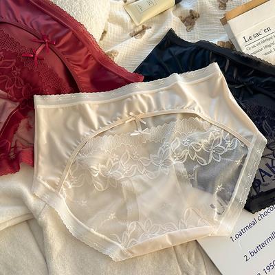 Плюс Размер Дамы Новое Чистое Бедро Сексуальное Кружевное Нижнее Белье Средней Талии