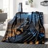 1pc Batman Night Cityscape Flannel Blanket Soft Warm Throw for Home, Office, Travel, All-Season Cozy Bedding GiftL1181