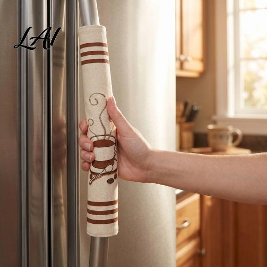 Comfortable Grip Appliance Covers 3Pcs Refrigerator Handle Covers Washable Anti-Slip Kitchen Door Protector for Home Decor Gift Fridge Microwave Oven
