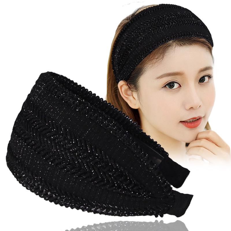 Non-Slip Wide-Brimmed Headband with Teeth for Women – Breathable, Simple Bangs Style